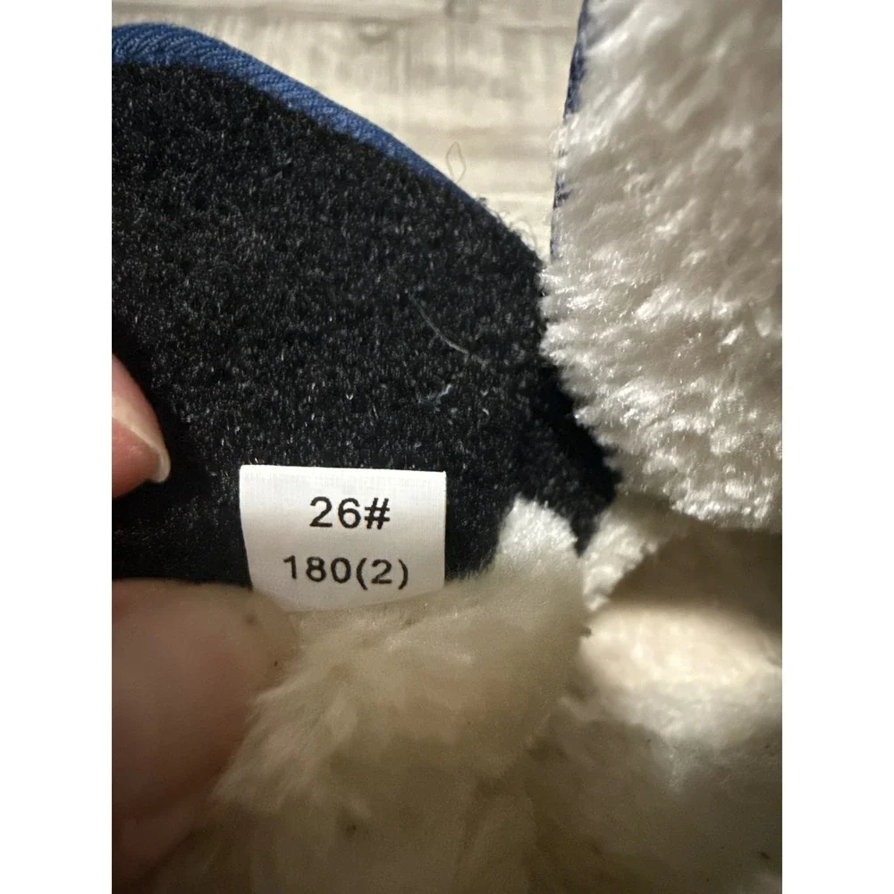 Hobibear Kids Navy Blue Black Winter Snow Boots Faux Fur Lined AW3771 Size 26